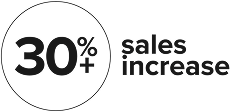 30 percent sales increase