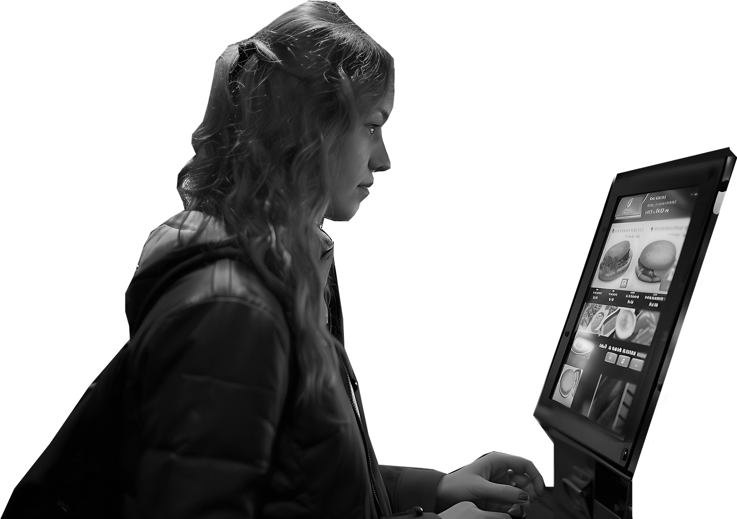 A girl at the computer
